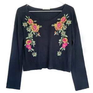 MUSTARD SEED URBAN OUTFITTERS Cross Stitch Embroidery Needlepoint Knit Sweater